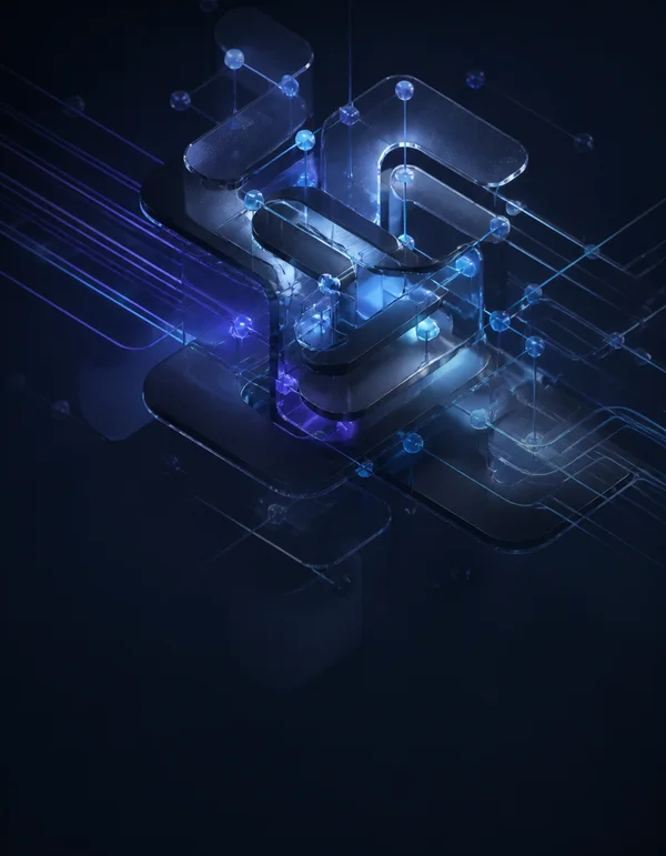 Abstract connected systems artwork